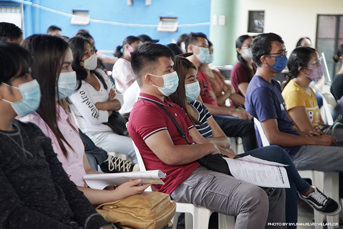 A SCORE of young sweethearts attending a pre-valentine marriage orientation organized by the Naga City Population and Nutrition Office.