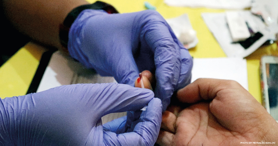 An HIV test process.
