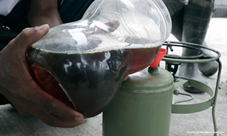 Plastic-based fuel processed at the SLF.