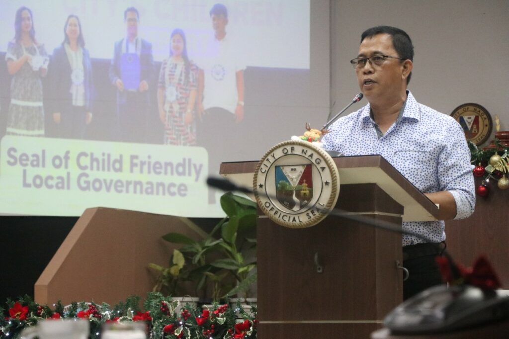 Mayor Son Legacion on his State of the City’s Children Report.