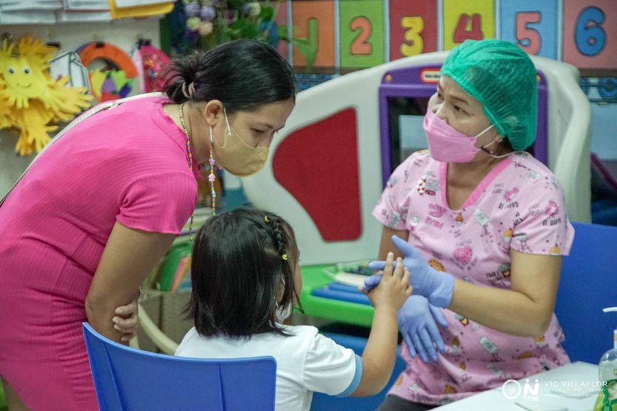 File Photo from May 2022. Health SEED Pupils during their annual medical and dental checkup, a program initiative of the City Health Office and Naga City Hospital.