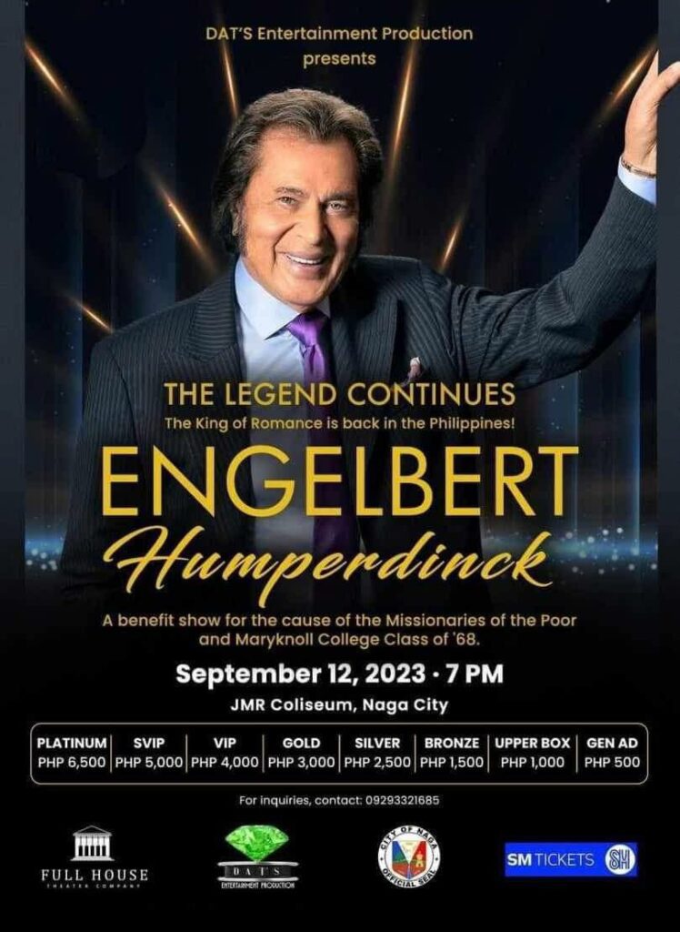 ENGELBERT HUMPERDINCK CONCERT LIVE IN NAGA CITY OF NAGA