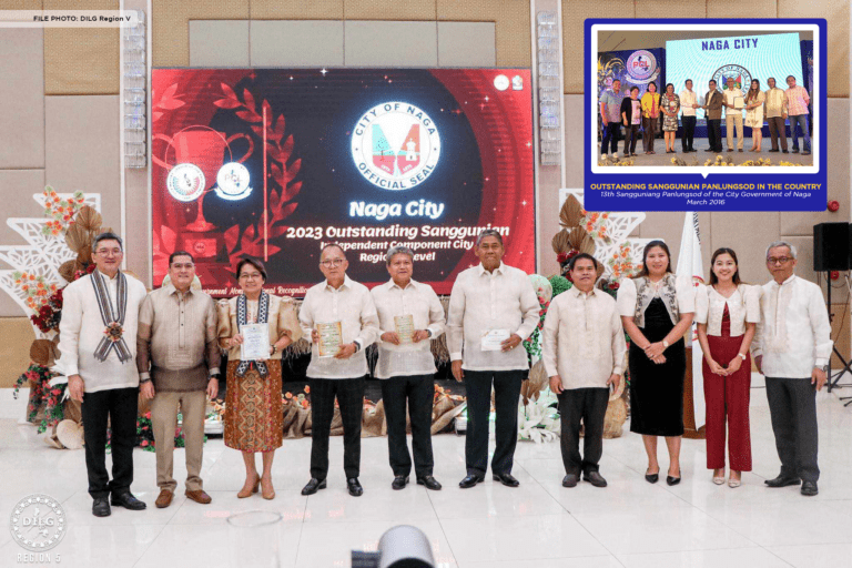 The members of the 14th Sangguniang Panlungsod of Naga is commended by the DILG V recognized as the Most Outstanding Sanggunian Panlungsod in Independent Component City in the Bicol region.